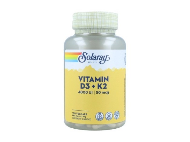 Solaray Vitamina D3+K2 4000Ui 50Mcg 120...