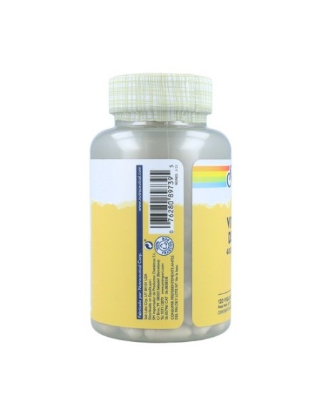 Solaray Vitamina D3+K2 4000Ui 50Mcg 120 Comprimidos