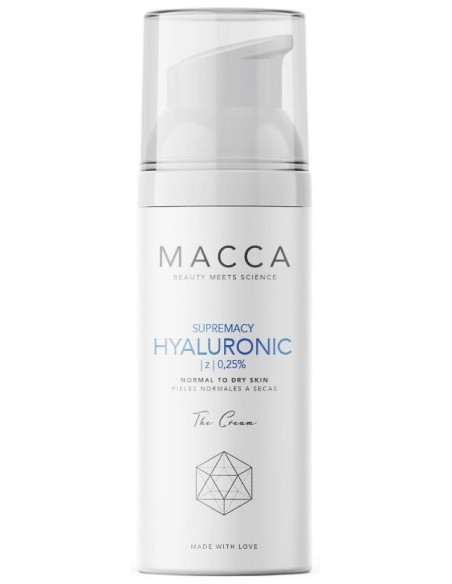 Macca Supremacy Hyaluronic Z 025% Cream Normal To Dry Skin 50Ml