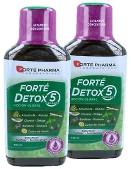 Forté Detox 5 Órganos Acción Global Dúo 2 X 500 Ml
