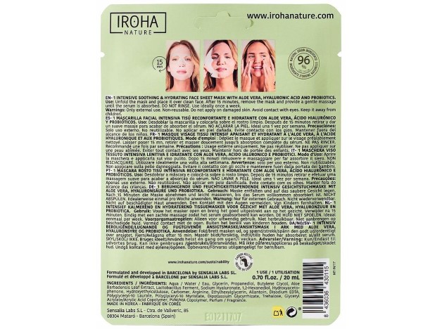 Iroha Nature Mascarilla Aloe+Ah Reconfortante...