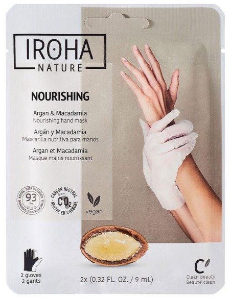Iroha Nature Guantes Mascarilla Aceite De Argán Macadamia 20Ml