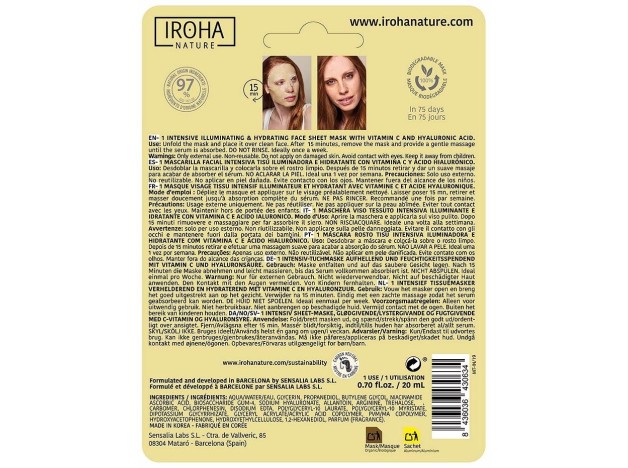 Iroha Nature Mascarilla Vitaminac + Ah...