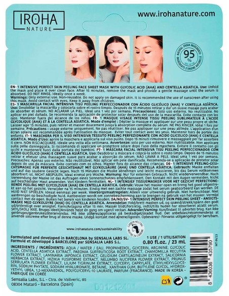 Iroha Nature Mascarilla Perfect Skin Peeling Ácido Glicólico 20Ml