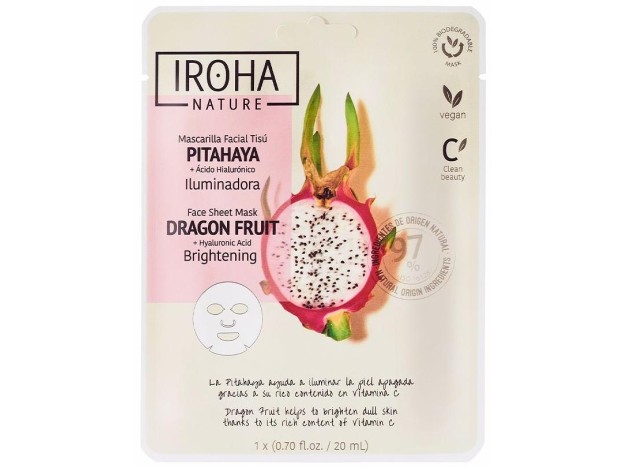 Iroha Nature Mascarilla Facial Tisú Iluminadora...