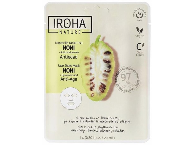 Iroha Nature Mascarilla Facial Tisú Antiedad...