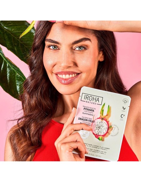 Iroha Nature Mascarilla Facial Tisú Iluminadora Pitahaya 20Ml