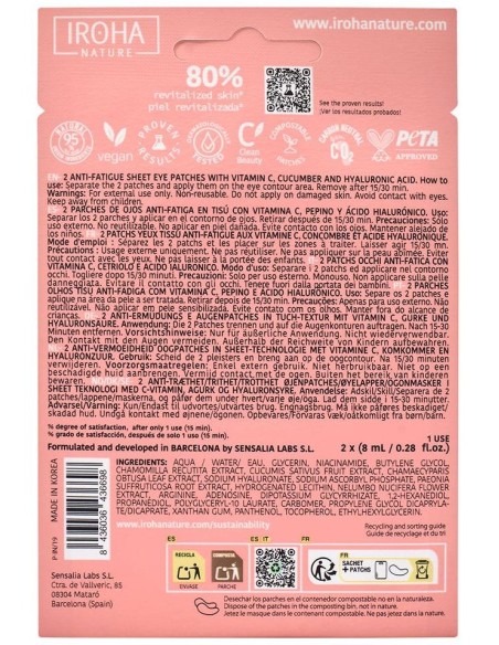 Iroha Nature Discos Tónico Exfoliante 10Uds