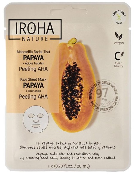 Iroha Nature Mascarilla Facial Peeling Aha Papaya 20Ml