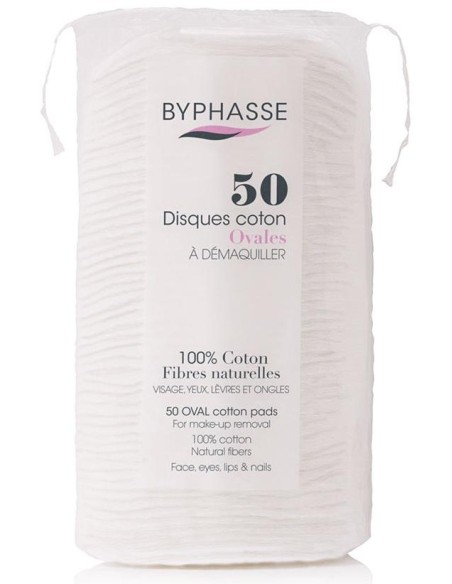 Byphasse Discos Algodón Ovales Desmaquillantes 50Uds