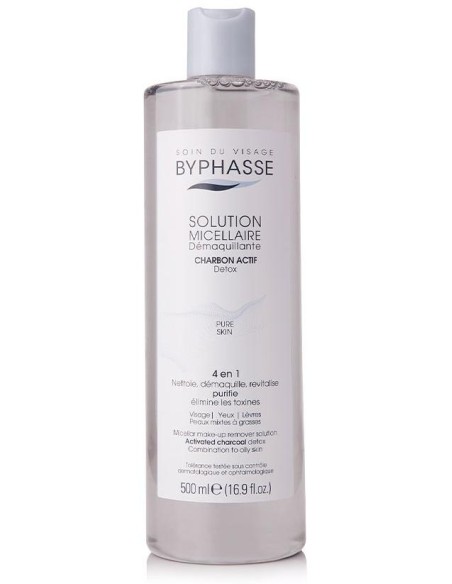 Byphasse Solución Micelar Desmaquillante Con Carbón Activo 500Ml