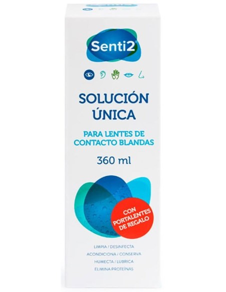 Senti2 Única Solución Con Ácido Hialurónico + Portalentes 360Ml