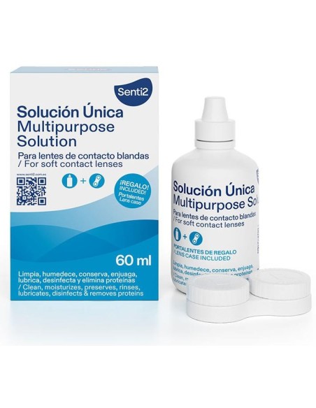 Senti2 Única Solución Con Ácido Hialurónico + Portalentes 60Ml
