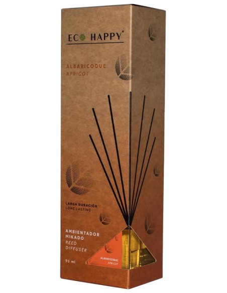 Albaricoque Ambientador Mikado, Decorativos Eco Happy - Perfumes Club