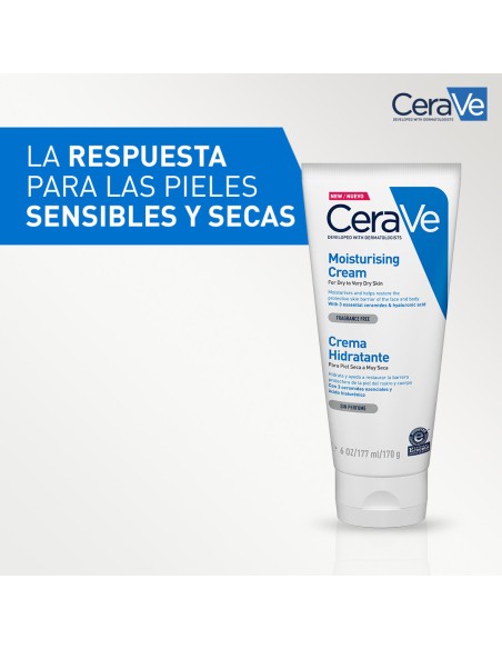 Cerave Crema Hidratante Corporal Piel Seca Tubo 170 gramos