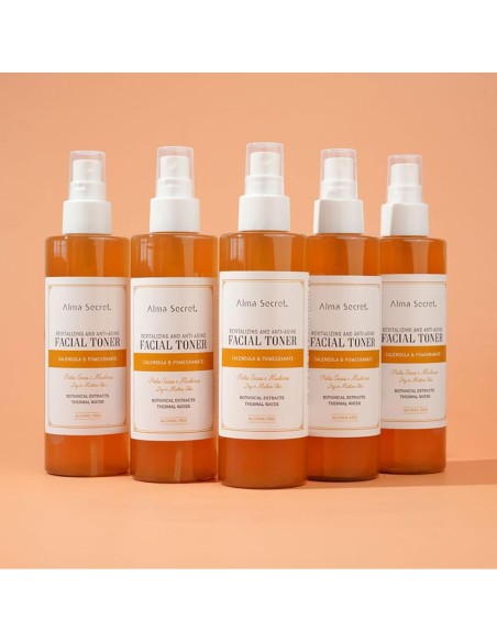 Alma Secret Facial Toner Revitalizante Antiedad Caléndula %26 Granada 200Ml