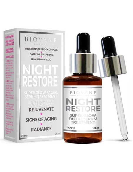 Biovene Night Restore Super Glow Facial Serum Treatment 30Ml