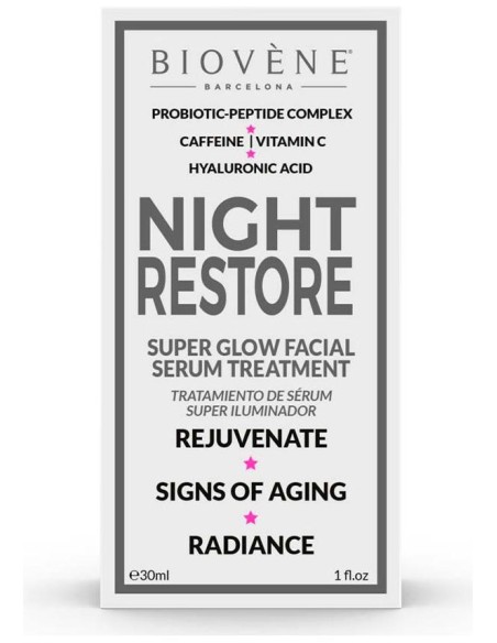 Biovene Night Restore Super Glow Facial Serum Treatment 30Ml
