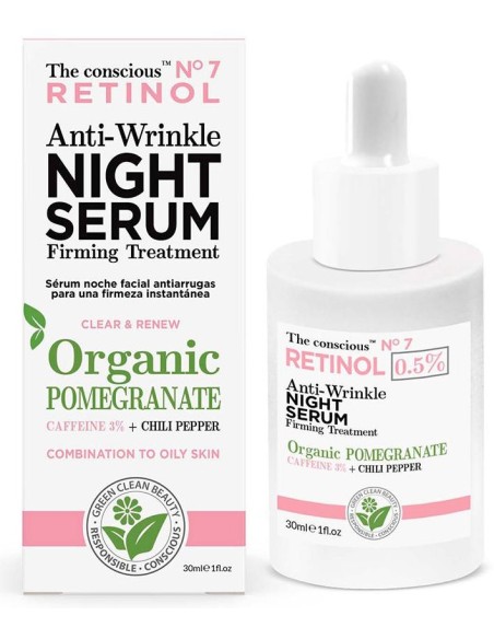 Retinol Anti-Wrinkle Night Serum Organic Pomegranate 30 Ml