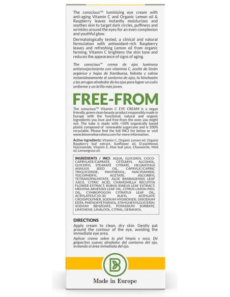 Vitamin C Luminizing Eye Cream Organic Lemon %26 Raspberry 30 Ml