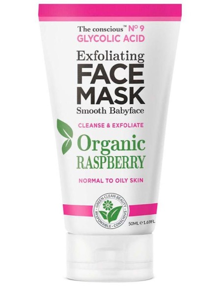 Glycolic Acid Exfoliating Face Mask Organic Raspberry 50 Ml