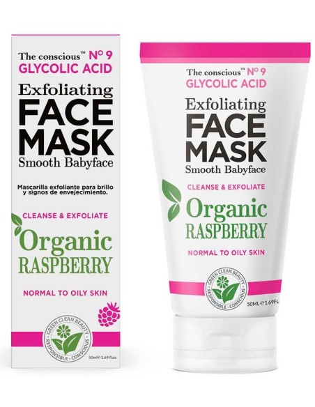 Glycolic Acid Exfoliating Face Mask Organic Raspberry 50 Ml