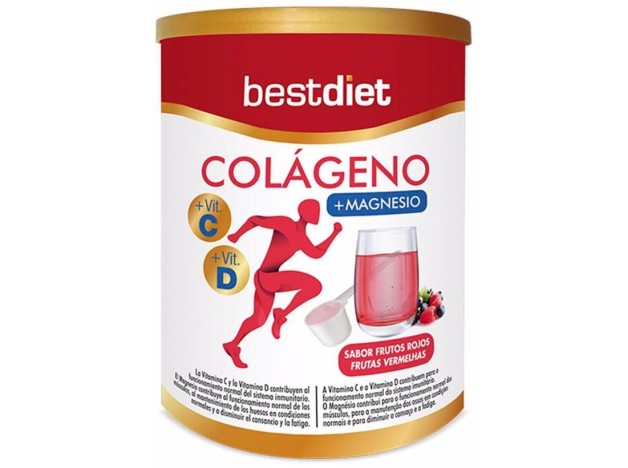 Colágeno Con Magnesio En Polvo Sabor Frutos...