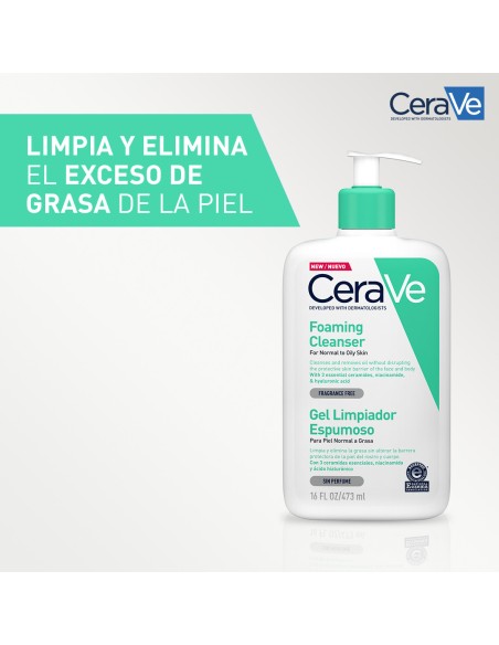 Cerave Gel Limpiador Espumoso 473 ml