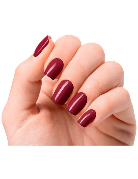 Láminas De Uñas De Gel Midnight Rain Premium Luxe Solid Rojo 20 U