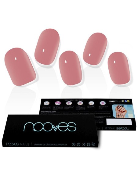 Láminas De Uñas De Gel Dusty Rose Premium Glam Cat Eye 20 U