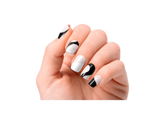 Láminas De Uñas De Gel Premium Glam White Cow 20 U