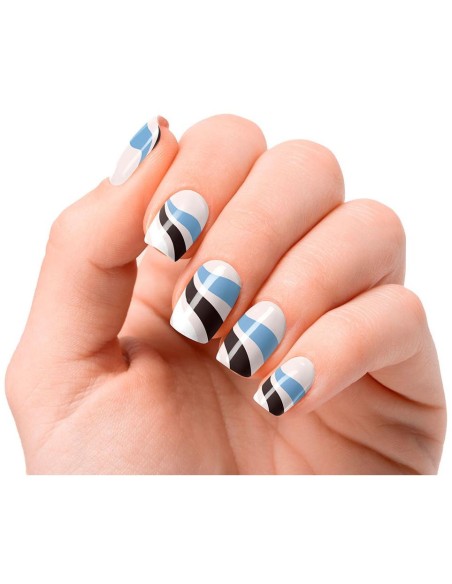 Láminas De Uñas De Gel Premium Glam Flowing Stream 20 U