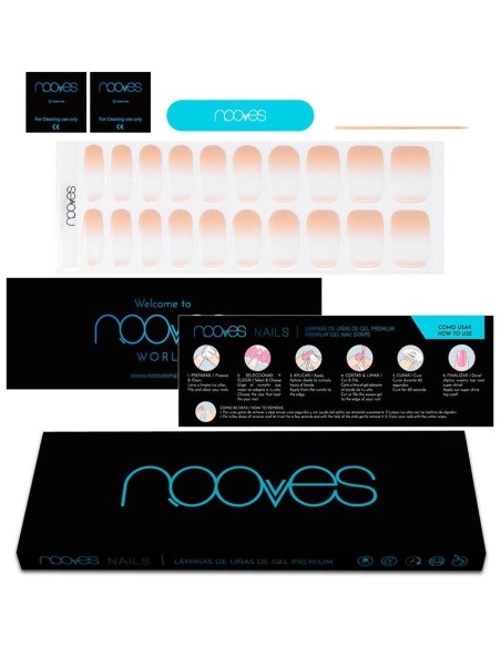 Láminas De Uñas De Gel Nude Baby Boomer Premium Luxe Gradient 20 U