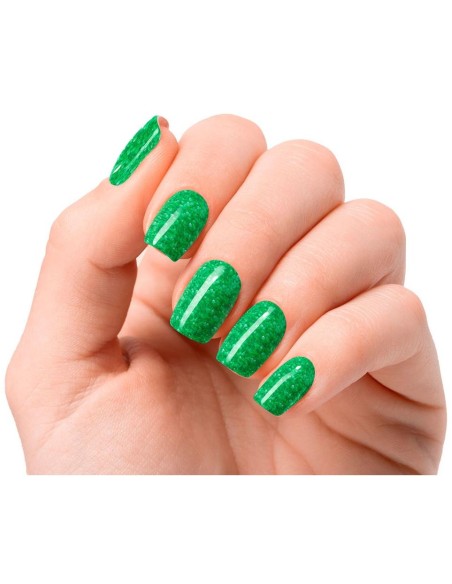 Láminas De Uñas De Gel Jade Glitter Glam Glitter Verde 20 U