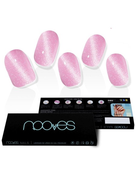 Láminas De Uñas De Gel Afrodita Premium Glam Cat Eye 20 U