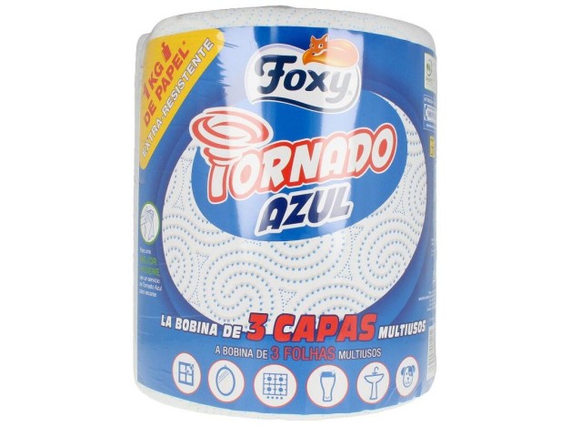 Foxy Tornado Azul Bobina 3 Capas Multiusos 1Kg