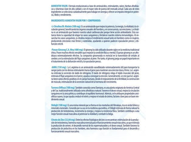 Aumentin Vigor 16 Comprimidos
