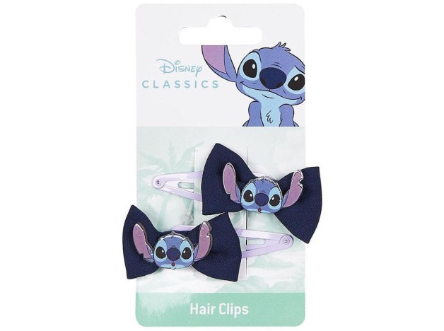 Clips Lazo Disney Stitch 7,4 X 12 ,5 X 2 Cm 2 U