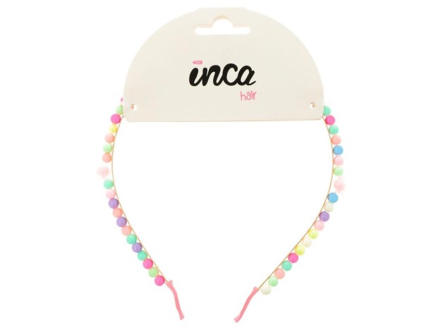 Diadema Metal Con Bolitas De Colores 13 X 15, 5...