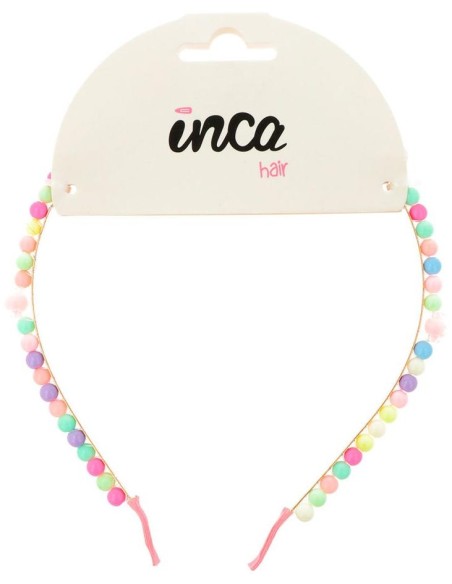 Diadema Metal Con Bolitas De Colores 13 X 15, 5 Cm 1 U