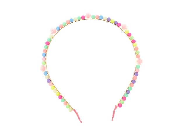 Diadema Metal Con Bolitas De Colores 13 X 15, 5...