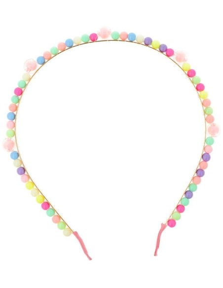 Diadema Metal Con Bolitas De Colores 13 X 15, 5 Cm 1 U