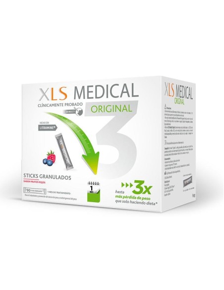 Xls Medical Original Captagrasas Sticks Granulados 90 U