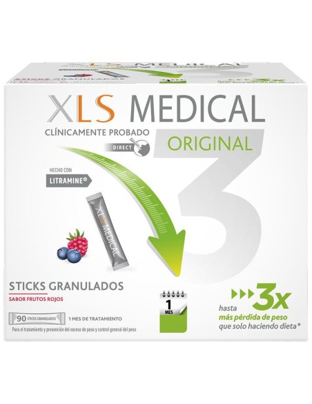 Xls Medical Original Captagrasas Sticks Granulados 90 U