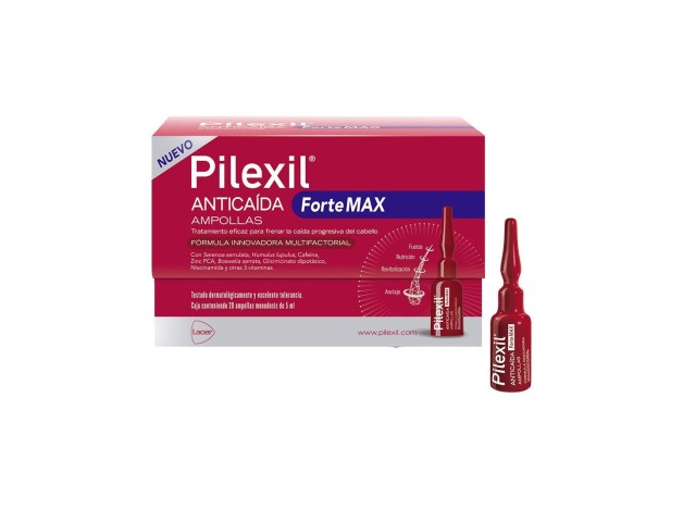 Pilexil Forte Max Ampollas Anticaída 20 X 5 Ml