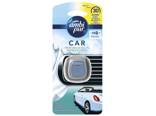 Car Ambientador Desechable Aroma Limpio 125 Gr