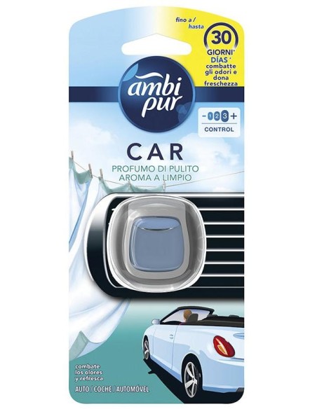 Car Ambientador Desechable Aroma Limpio 125 Gr