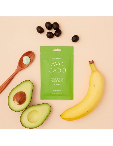 Rated Green Cold Press Avocado Nourishing Scalp Pack 50Ml