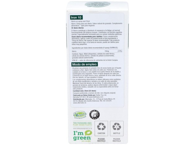 Iron 10 Hierro Spray Oral 25Ml.