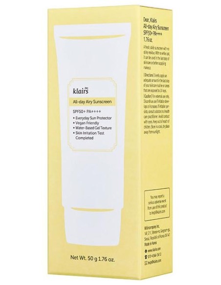 Klairs All-Day Airy Sunscreen Spf50+ Pa++++ 50G